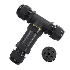 Cable Connector Waterproof IP68 2-5 Pin for Diameter 3-11 mm Connection Sleeve Earth Cable Junction Box Outdoor Garden Cable Sleeve (1, Type T 5 Pin)