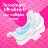 Saba Ultra Invisible Buenos Días Ultradelgada con alas, 50 piezas