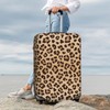 Lukbfall Leopard Print Luggage Suitcase Covers Elastic Washable Luggage Protector