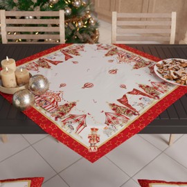PETTI Artigiani Italiani - Christmas Centerpiece, Christmas Kitchen Table Centerpiece, Table Runner 90 x 90 cm, Circus Centerpiece, 100% Made in Italy