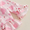 MAHUAOYIXI Toddler Girl Pajamas Set Loungewear Sleepwear Outfits Heart Print