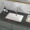 Sarlai Bathroom Sink Undermount - 18.5" Pure White Rectangle Undermount