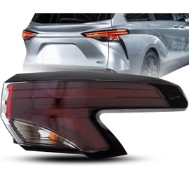 Replacement For Toyota 2023 2024 2025 Sienna Taillight Assembly LE/XLE/WOODLAND EDITION Outer Right/Passenger Side, LED with Bulb DOT/SAE Compliant, TO2805166, 81550-08190