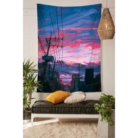 YISUMEI Tapestry Anime Style Wire Art Decor Wall Hanging in Dorm Living Room Bedroom,150x200cm