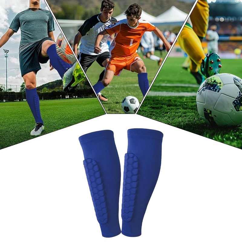 Shin Defender Shin Guards Kids, Slip On Honeycomb Pads with