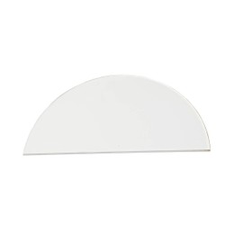 KastLite Clear Semicircle Plexi Glass Acrylic Sheet | 1/8" Thick Cut to Size Plexiglass Acrylic Blanks with Custom Base Length for Place Cards, Invitations, Picture Frames, Ornaments & DIY Crafts