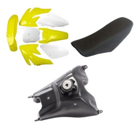 Unbranded Plastic Fender Kit Seat Fuel Tank for  CRF70 CRF 70F Dirt Bike 125cc 140cc