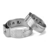 42pcs Stainless Steel Cinch Clamps Rings Single Ear 1/2in 3/4in