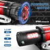 4500lbs Capacity Synthetic Rope Winch 12V DC Electric ATV Winch