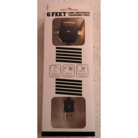 MINI 6' Candi Cord Tri-Connector USB Micro Mini Smartphone Charger Poldera Black  NEW