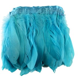 Sowder Duck Goose Feather Trim Fringe 2 Yards(Turquoise)