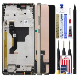 Unbranded OEM OLED LCD Display Touch Screen Digitizer For Motorola MOTO G Stylus 5G 2024 - Screen with Gold Frame + Tools