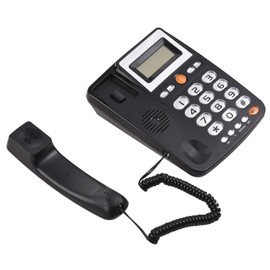 Desktop Corded Landline Phone Big Button Corded Telephone for Elderly Seniors Phone with LCD Display Flash/ Redial/ Hands Free Functions Dual Ports for the Switch for Home Hotel Office Bank Call Center