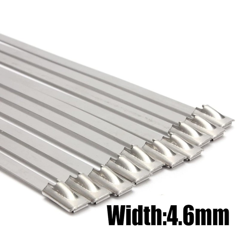 100pcs Stainless Steel Self Locking Cable Zip Ties Wrap Tie