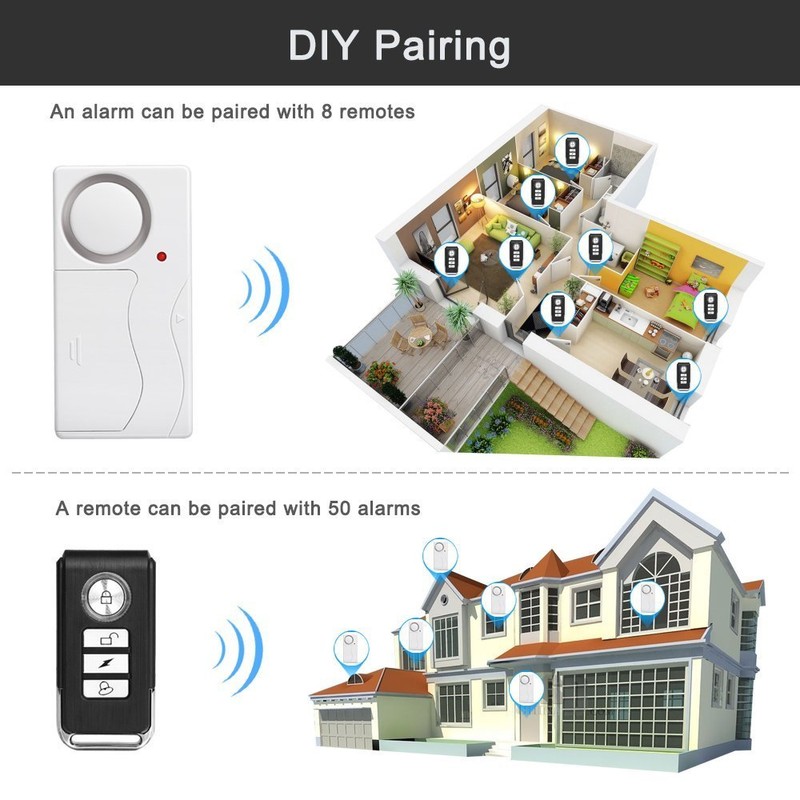 Wsdcam Door Alarm Wireless Anti-Theft Remote Control Door and Window