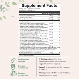 Liver Detox, 480 Veggie Capsules | 20-in-1 Advanced Complex + Milk Thistle, Dandelion, NAD, NAC, ALA, TUDCA, Glutathione, Artichoke, Turmeric, & Astragalus | Liver Cleanse & Repair Supplement