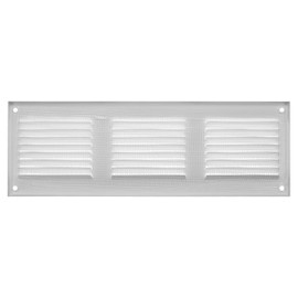 Vent Systems 300 x 100 mm / 12" x 4" Inch Air Vent Cover White Metal Air Return Grill with Built in Pest Guard Screen HVAC Vent Cover for Home Improvement Vent Duct Cover