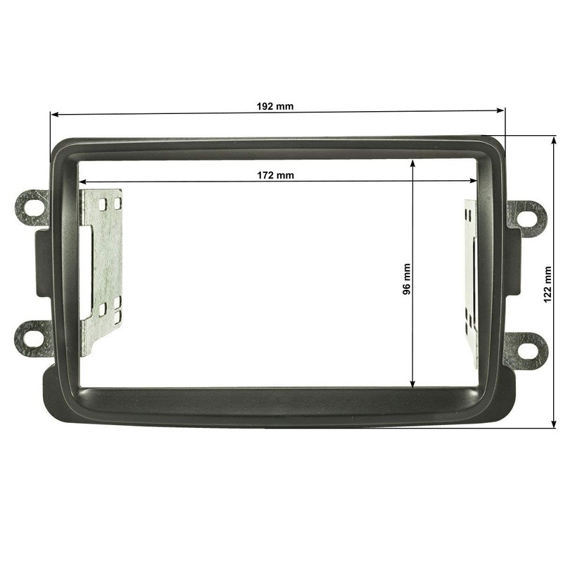 tomzz Audio 2409-018 Double DIN Radio Faceplate Compatible with Dacia