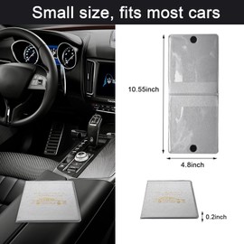 Kewucn Car Registration and Insurance Holder, 2 Pack Premium Auto Essential Document Organizers with Strong Velcro Closure, Universal Vehicle Interior Accessories for Most Cars(Style 4, Gray)