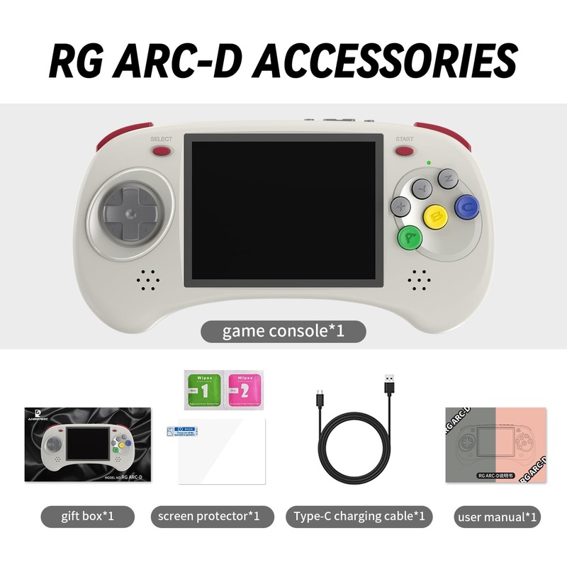 Dosnura RG ARC-D Retro Handheld Game Console 4 in IPS