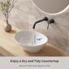Small Bathroom Sink Above Counter, OCEALAGOON 16″x13″ Oval Vessel Sink,