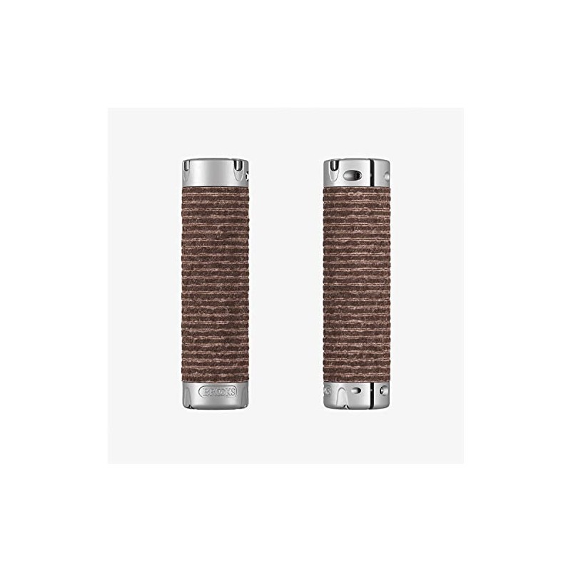 BROOKS PLUMP LEATHER GRIPS A.BROWN Natural Leather Grip with Adjustable