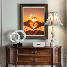 Beaudio Love Words Series Diamond Painting Kits for Adults- You and Me Words with Two Lover's Hands Forming Heart - DIY Round Full Drill 5D Diamond Art for Home Wall Decor (11.8x15.7inch)