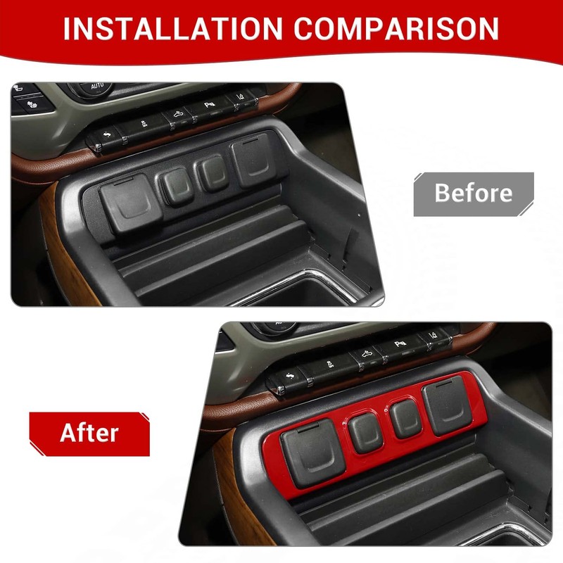 PDKLIN for Silverado USB Port Panel Trim Cover for Chevy