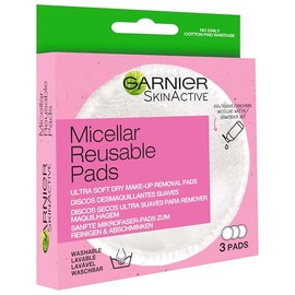 GARNIER Skin Active Ecopads Discos Desmaquillantes Reutilizables de Microfibra 3 Pads
