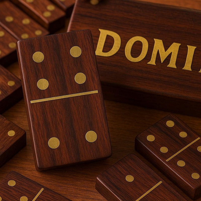 TOSQP27 Gift Domino Set Family Board Game 28 Piece Dominoes