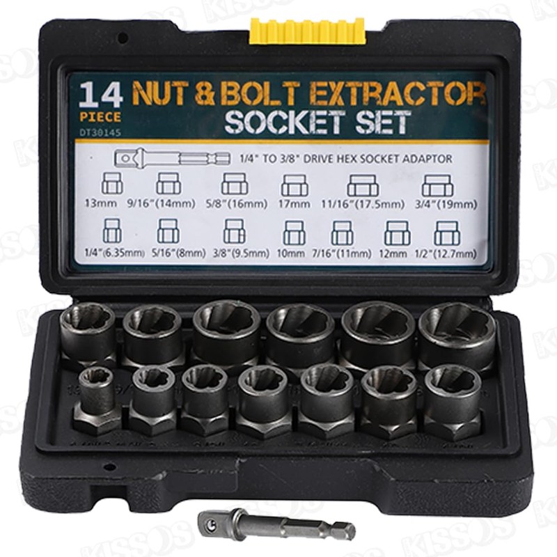 Impact Bolt Nut Remover Removal Tool with Dedicated Case Set