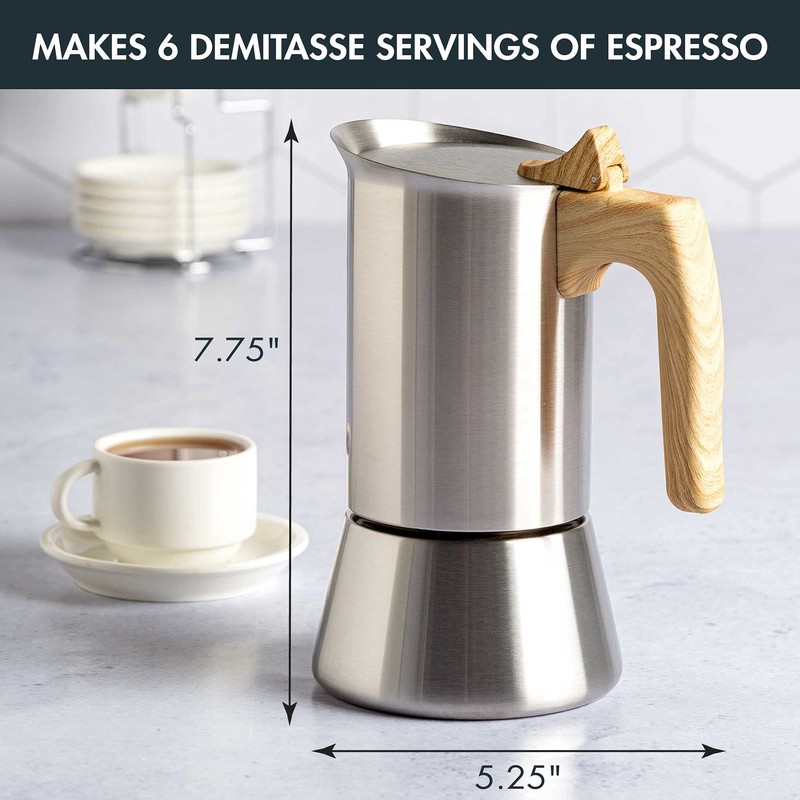 Primula Premium Stainless Steel Stovetop Espresso and Coffee Maker, Moka