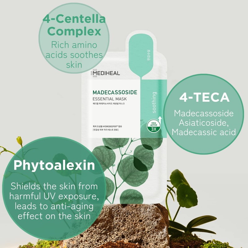 MEDIHEAL Essential Mask (10 P), 10 Sheets, Skin Trouble, Essence,