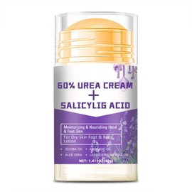 lolxlol 60% Urea Cream - 1.41 oz Lavender Foot Hand Cream Stick for Dry & Cracked Feet Elbows Knees Heels Hands, Hydrates & Nourish Foot Care for Softening and Moisturizing, Removing Calloused Skin