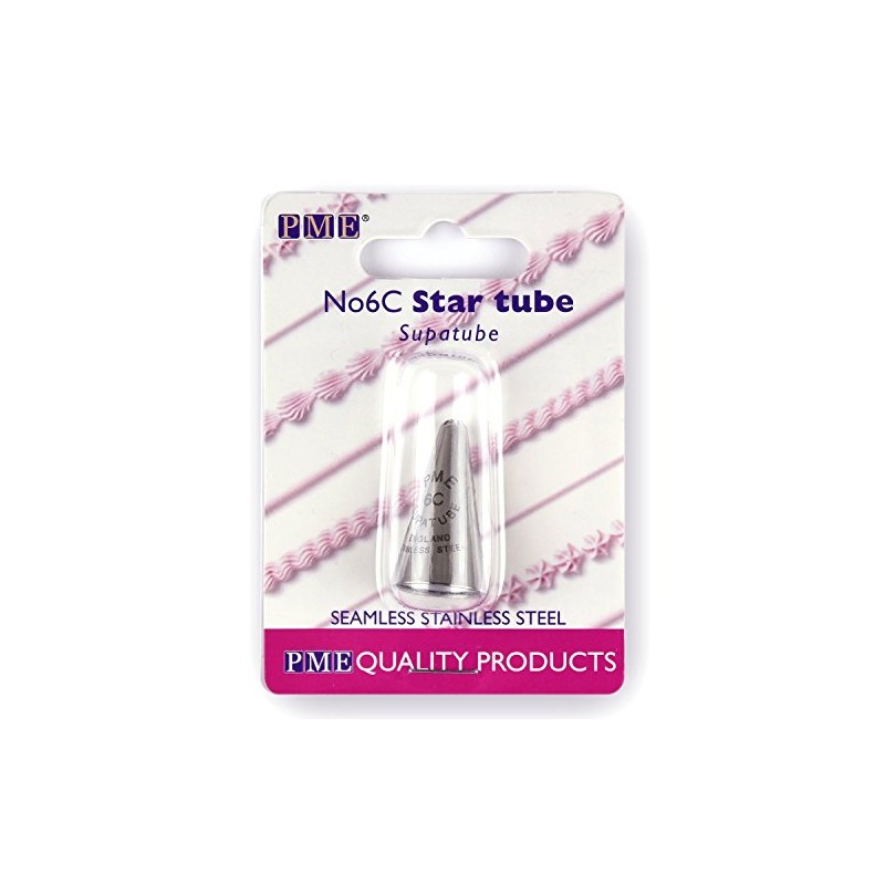 PME Seamless Stainless Steel Medium Closed Star Supatube no. 6C,Silver,1.72
