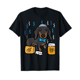 Hanukkah Dog Dachshund Chanukah Jewish Wiener Men Women Kid T-Shirt