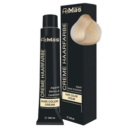 FemMas Haarfarbe Superaufheller Ultra Gold 903 S I Professionelle Creme Haarfarbe zur Aufhellung um bis zu 5 Tonstufen I Dauerhafte Haarfärbung für strahlende, haltbare Farbergebnisse I 100 ml