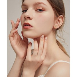 Crystal Mask Cartilage Screw Back Stud Earrings for Women Cute Cubic Zirconia Tragus Helix Daith Tiny Studs Earring Dainty Prom Mardi Gras Holiday Celebration Jewelry 20G (Gold)