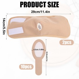 10pcs Castor Oil Finger Wraps & 2pcs Castor Oil Pack for Hands, Soft Cotton Castor Oil Thumb Wraps Comfort Wrap Castor Oil Wrap Pad Replacement for Relaxation