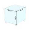 RHYII Ottoman Covers Slipcover Square Jacquard Fabric Footstool Protector Covers