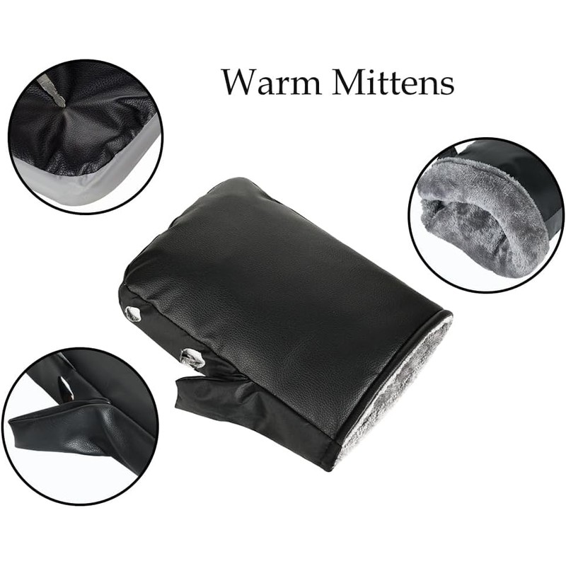 7JI Motorcycle Handlebar Mittens Muffs, Bike Handlebar Mitts Waterproof and