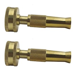Sscon 2Pcs Heavy Duty Brass Hose Nozzles Adjustable Spray Mode 3/4 Inch Female Thread End