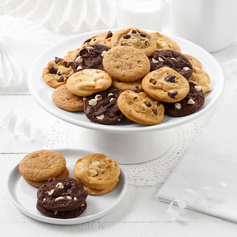 Mrs. Fields 24 Nibblers Bite-Sized Cookies Signature Tin - Assorted
