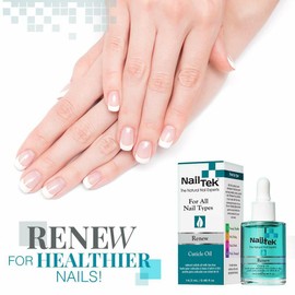 Nail Tek Renew, Natural Cuticle Oil with Tea Tree for All Nail Types 0.48oz