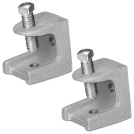 OHLECTRIC 2 Pack - Malleable Iron Rod Support Beam Clamp – Zinc Plated for Corrosion Resistance – 3/4" Jaw Opening – Supports 5/16”-18 Set Screws & 1/4”-20 Rods – Rated for Up to 125 lbs Load Capacity