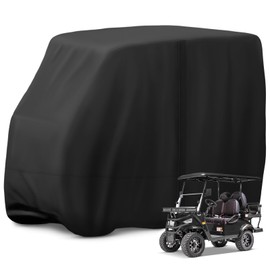Jungda Golf Cart Cover,Waterproof Universal 4 Passenger Golf Cart Covers,Golf Cart Accessories for Outdoor Storage Protective - 125"L x 55"W x 81"H