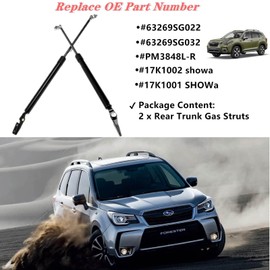 Rear Hatch Lift Support Struts, Liftgate Tailgate Bracket Hatch Supports Compatible with Subaru Forester 2014-2018,2.0L & 2.5L,63269SG032 63269SG022 17​​17K1001 17K1002 Showa (Lift Left and Right)