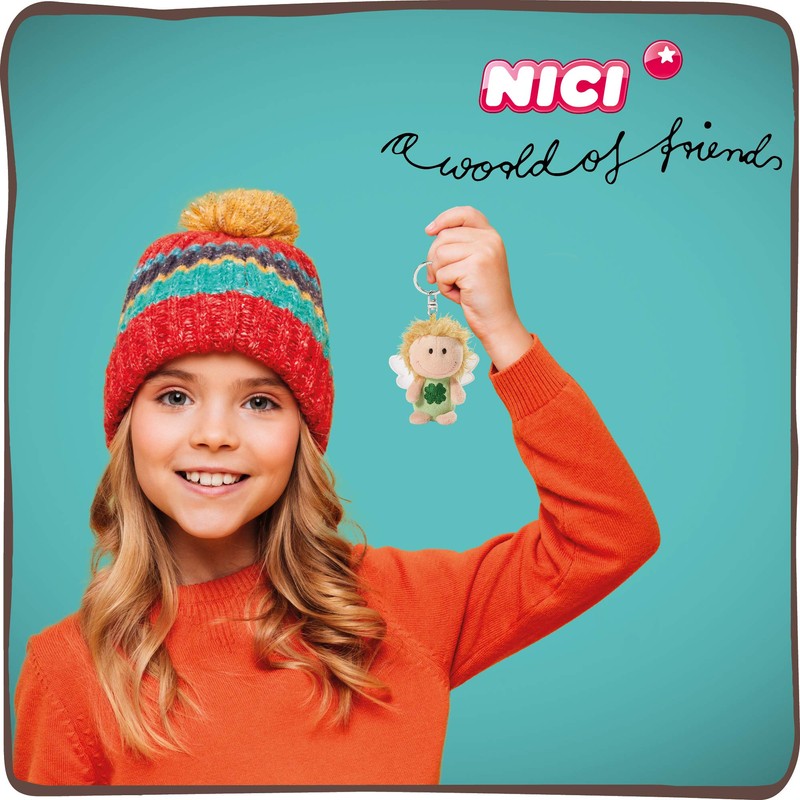 NICI Guardian Angel Key Ring, 7 cm, Green