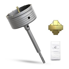 METOTY 4-3/4" Concrete Hole Saw,120mm Masonry Hole Saw, with 220mm SDS Plus Shank Connecting Rod for Concrete Brick Cement Stone Wall Drilling Home Improvement