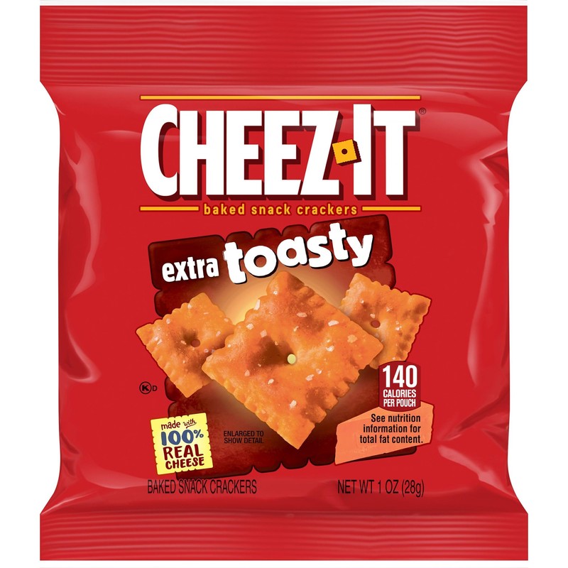 Cheez-It Cheese Crackers, Baked Snack Crackers, Single Serve, Extra Toasty